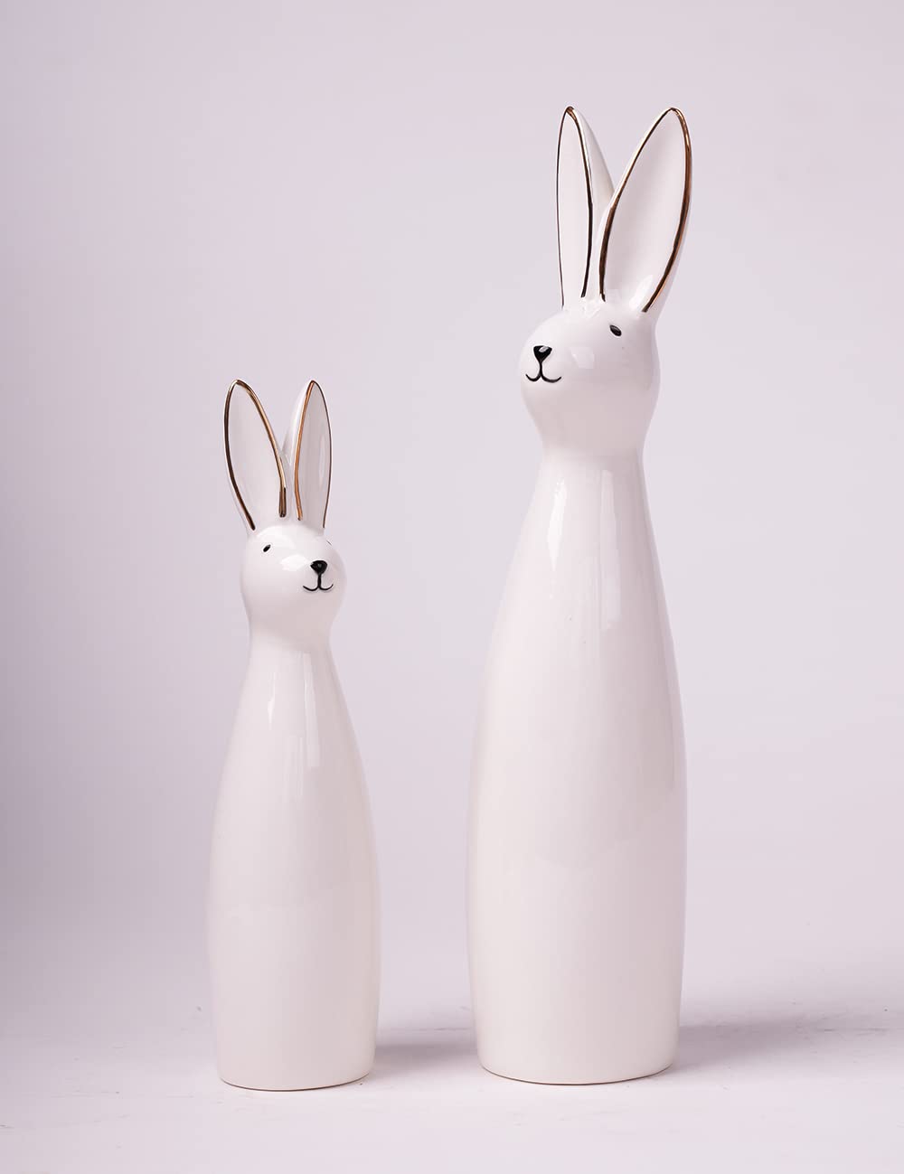 SEINHIJO 2pcs Esculturas de Conejo Figura Animal Estatua Decoración 29cm