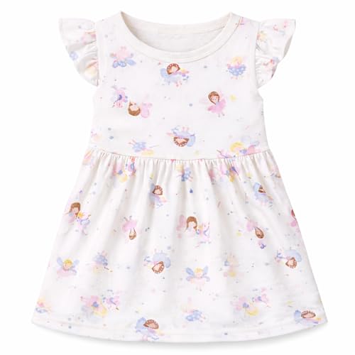 Image of EIO Girls Cotton Frock Dress Combo Pack | Multicolor Printed Knee Length Casual Dresses for Kids | Soft & Breathable Summer Wear Outfit