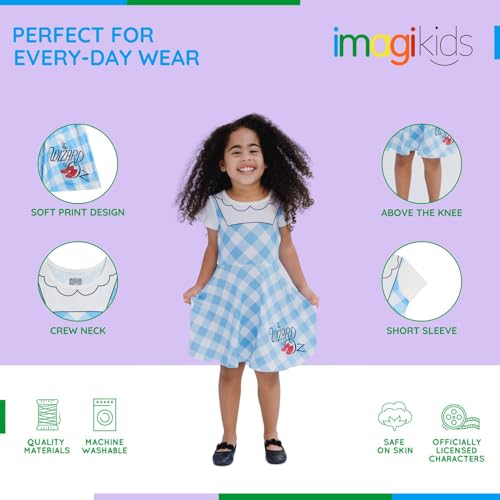 Wizard of Oz Dorothy Girls Cosplay Dress Toddler to Big Kid Sizes (2T - 14-16)3