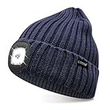 COTOP Bonnet Lumineux LED, Bonnet d'hiver Tricoté, Éclairage Frontale Mains Libres pour ...