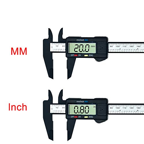 MCIGICM Digital Caliper, 0-6 inches Vernier Caliper with LED Screen, Inch and Millimeter Conversion Measuring Tool (2 batteries included) - Thumbnail 6