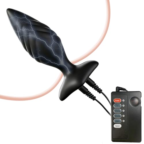 Electroestimulación Plug Anal Silicona ElectroShock Estimulación Buttplug Tapón Anal Eléctrico Dilatador Estimulador de Próstata Masajeador Bdsms Juguetes Eróticos para Hombres y Mujeres