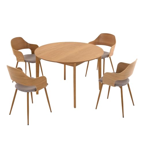 LOWYA ���E�� �_�C�j���O�Z�b�g �e�[�u�� �`�F�A 5�_�Z�b�g �L���� �~�` �ȉ~ �V�R�� �I�[�N �˔� �k���� ������� �V���v�� ���_�� �J�t�F 2�l�p 4�l�p �`�F�A�Z�b�g �i�`������+�I�[�N/�O���[