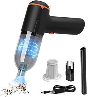 Fey Handheld Vacuum Cleaner, 120W Powerful HandHeld Car Vacuum Cleaner,Small Dust Busters Hand Held Vacuums for Car Home Office and Pet Cleaning, Black