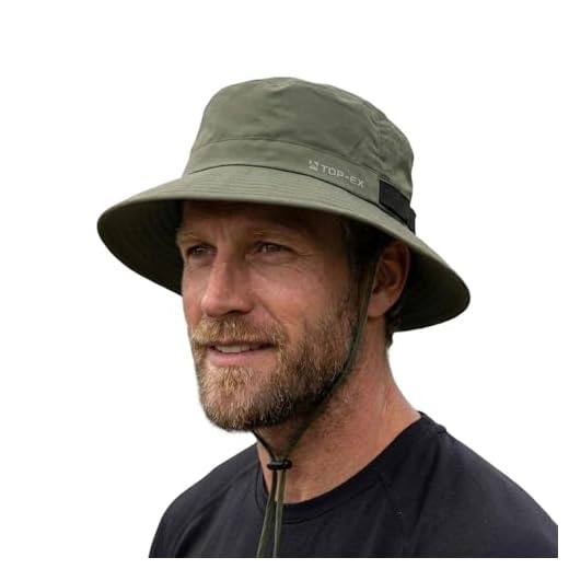 TOP-EX Cooling Bucket Hats Men Womens UPF 50 Sun Hat UV Protection Wide Brim for Golf & Walking, Summer Outdoor Hats, Fishing Safari Hat Green XXL