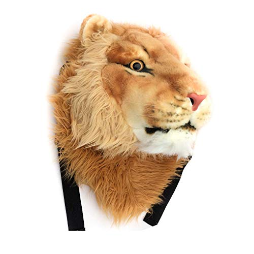WYCY Löwenkopf-Schultasche 3D Persönlichkeit dominieren Simulation Plüsch Rucksack