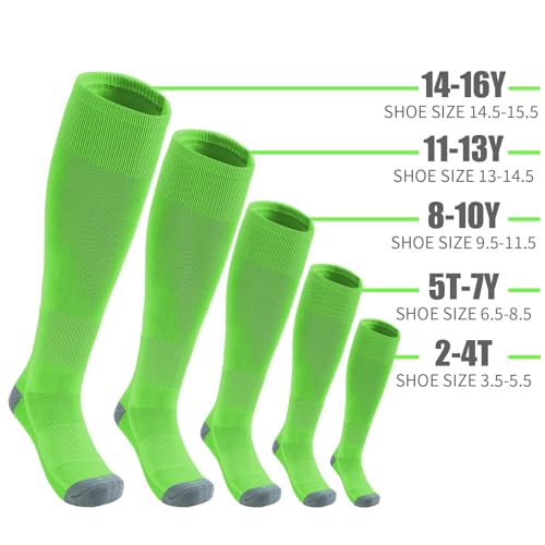 Image of Toddler Baseball Socks Youth Softball Tee Ball Kids Soccer Socks 2 Pairs