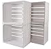 Produktbild Kontorei® Neue weiße/Weisse Obstkiste 50cm x 40cm x 30cm 4er Set Holzkisten Standard Weinkisten Geschenkkiste Geschenk Box Regal klassisch DIY Natur