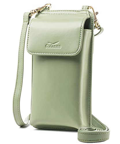 Image of Claasico Crossbody Phone Purse for Women - RFID Phone Case Wallet w /Magnetic Closure & Separate Zipper Pocket Crossbody Bag