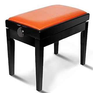 TEmkin Tabouret de Piano réglable avec Banc de Clavier de Luxe à Levage hydraulique avec Coussin rembourré, pour Les praticiens du Piano - Les Beatles, Paul McCartney, John Lennon, RIngo Starr, George Harrison