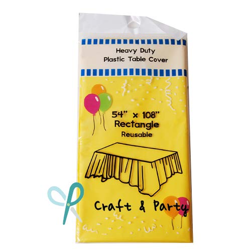 Evershine (12Pack Heavy Duty Plastic Table Covers Tablecloth (Reusable