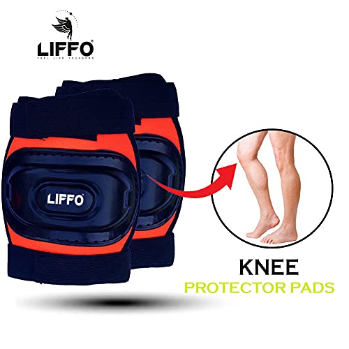 Image of Liffo HSG-Orange Skating Guard, Protective Skating Guard Kit for Skating, Cycling, Running for Kids,Boys,Girls,Men & Women (Small)