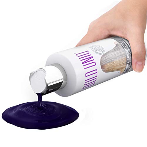 Bold Uniq Purple Shampoo & Conditioner Duo - Eliminates Brassy Yellow Tones. Lightens Blonde, Platinum, Ash, Silver And Grays. Paraben & Sulfate Free, Vegan And Cruelty Free. #TOP5
