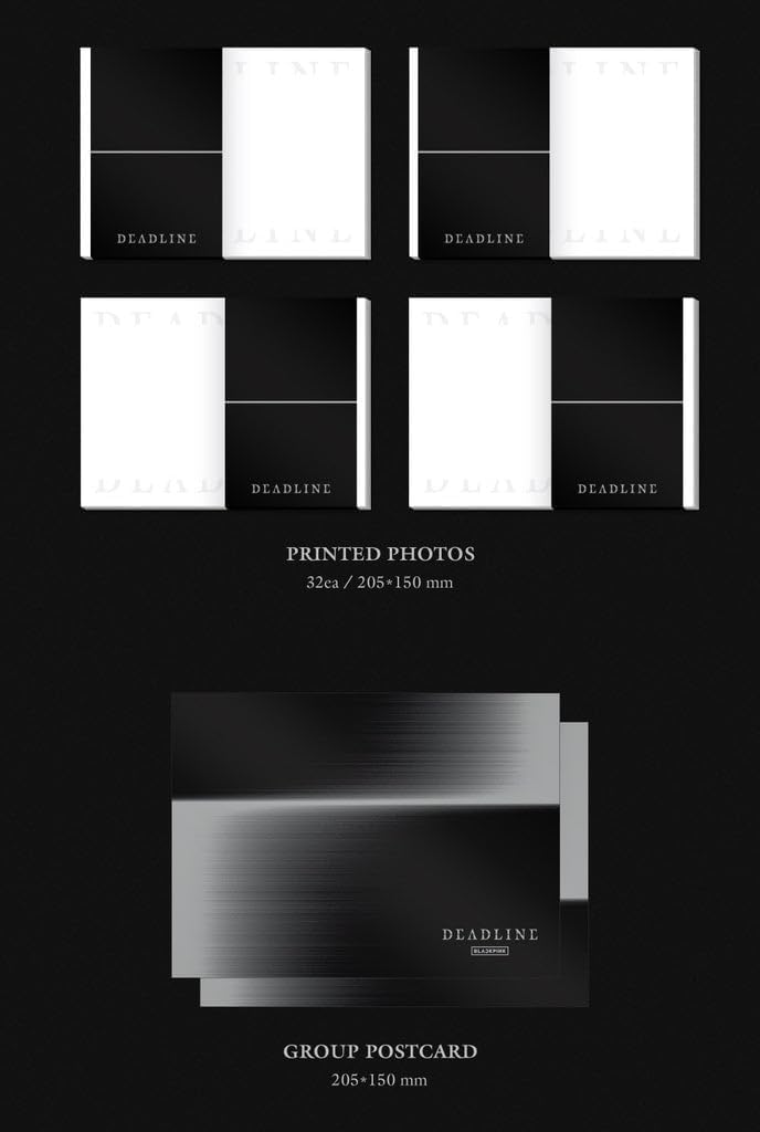 Generisch Black-PINK Deadline [Gray Ver.] 3rd Mini Album + Extra Photocards