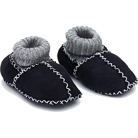 Baby Schuhe 100% natürliches Lammfell extra warm und atmungsaktiv Krabbelschuhe Cover