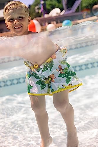 Pokemon Charmander Ivysaur Pikachu Squirtle Big Boys Swim Trunks Yellow 14-16 #TOP7