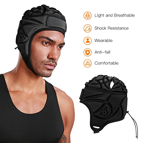 Rugby Headguards, Soft Football Helmet 7V7 Rugby Helmet Soft Padded Headgear Rugby Helmet Headguard Autism Special Needs Head Protection For Adults Kids #TOP5