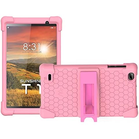 (for Sunshine T1 Elite Tablet) Transwon Kids Case Cover for 8 Inch Cloud Mobile Sunshine T1 Elite Tablet/Sunshine T1 Tablet Case - Pink Cover