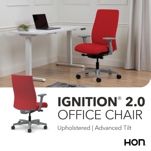 Image of HON Ignition 2.0 Ergonomic Office Chair, Lumbar Support, Desk Chair, Ruby