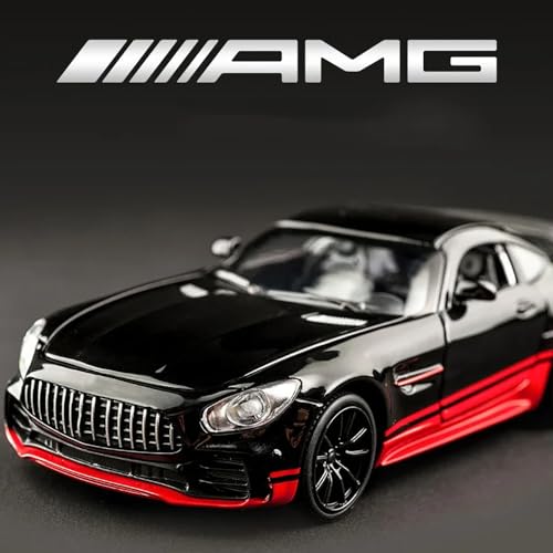 Image of 1:32 AMG GTR Toy Car Die Cast Metal Toy Car for Kids Light Soun Pull Back Openable Door