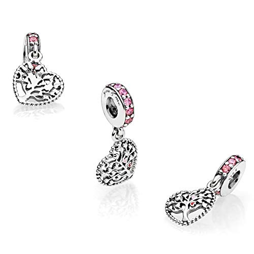 Charm de corazón rosa para llevar tus recuerdos diarios en la pulsera 2