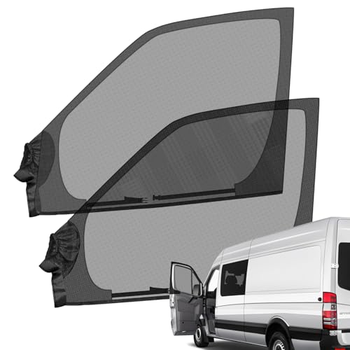 Magnetic Van Window Screens, 42 x 29 inches Front Door Bug Screens (Pair), Universal Size for Promaster, Sprinter and Other Vans & Cars, Keeps Bugs Out Magnetic Bug Mesh, Easy to Install by ZWPARTS - Image 2