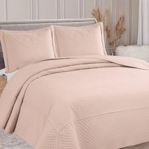 Kit Colcha Marseille Cobre Leito 3 Peças Porta Travesseiros com Abas Toque Macio Anti-pilling Matela