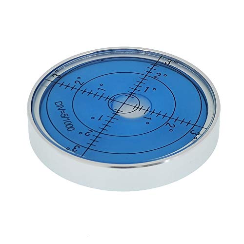 XMLEI Horizontal Bubble Cardan Level - High Precision Round Bubble Spirit Level Accuracy 15'/2 Diameter 60X10mm (Noctilucent)