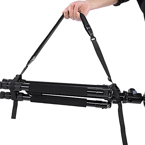 Mugast Tripod Carrying Strap 62-80cm Adjustable Tripod Strap of Nylon and Plastic with Two Buckles Suitable for Most Tripods and Light Stand - Image 2