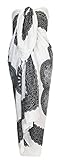 Sarong Wrap From Bali Your Choice of Design Beach Cover Up (Flower Black/White)