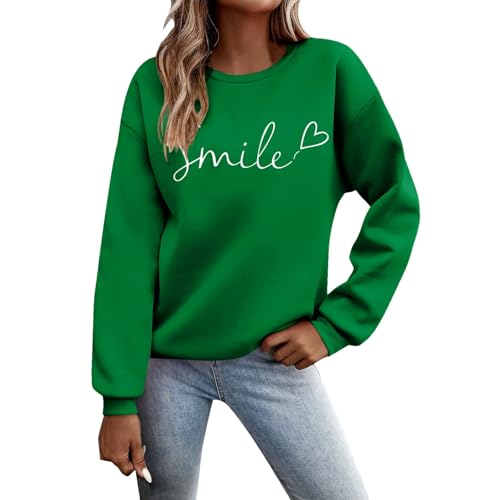 T-Shirt à Manches Longues pour Femme avec Col Rond Imprimé