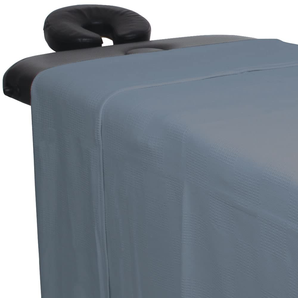 Couverture de massage thermique en coton quadrillé gris froid 168x229 cm