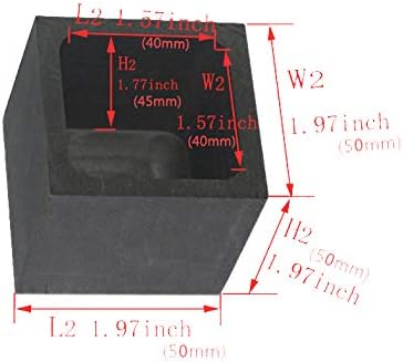 Miniatura 4 de Molde de lingote de grafito para fundición de metal dorado y plata (35.27 oz (cuadrado))