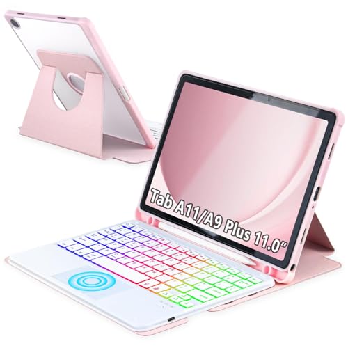 Étui avec clavier tactile pour Samsung Galaxy Tab A11 Plus rotatif 360