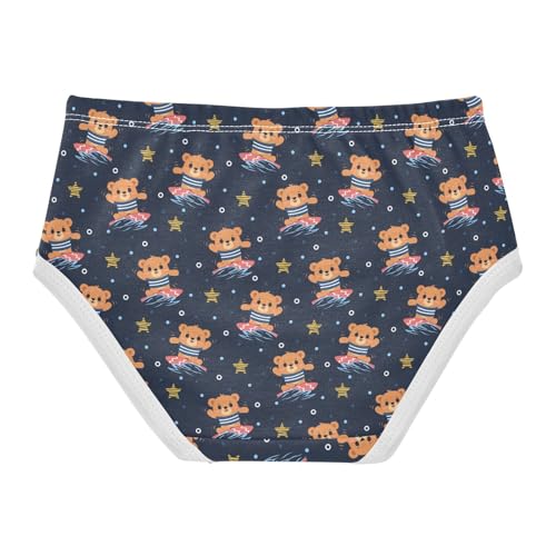 Girls' Underwear Surf Bear Cotton Stretch Comfort Toddler Panties2
