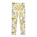 KLL High Waisted Basic Leggings Toddler Baby Girl Fashion Running Lounge Pants Floral Pattern Orange Fruits 7-8T