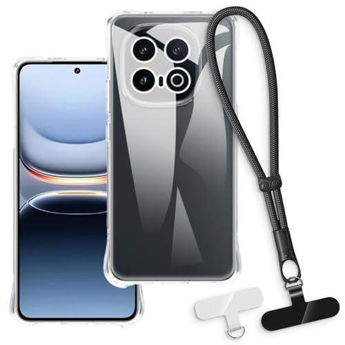 OAGELIM 2-in-1�ی�P�[�X�ƃ��X�g�X�g���b�v Vivo iQOO 13 5G China �Ƃ̌݊������� ���O���\�ȃ��j���[�h�t���d�b�J�o�[�A����~�ߕ����h�~�O���b�v�n���h�� (�N���A + �u���b�N)