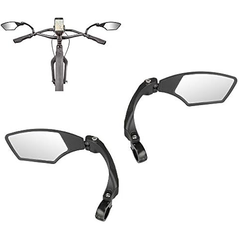 M-Wave Bicycle Mirror Set with Adjustable Features Cover
