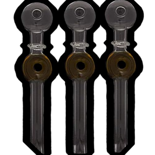 14 cm Glaspfeife Crackpfeife ölpfeife Oil Pipe Glas Pipe Glass Pipe (3 STK)