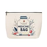 Bolsa organizadora de píldoras medicinales Sudaporn para enfermera, multifuncional, bolsas de almacenamiento de maquillaje...