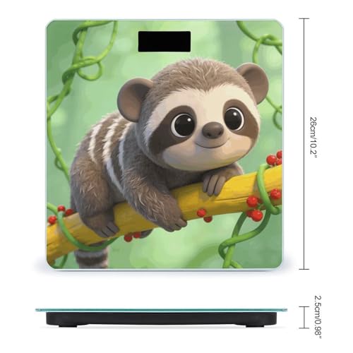 Báscula digital de baño con pantalla LCD y cinta métrica miniatura 2