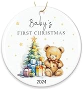 Baby's First Christmas Ornament 2024-1st Christmas Baby Boy, Girl, New Baby, Expecting Baby First...