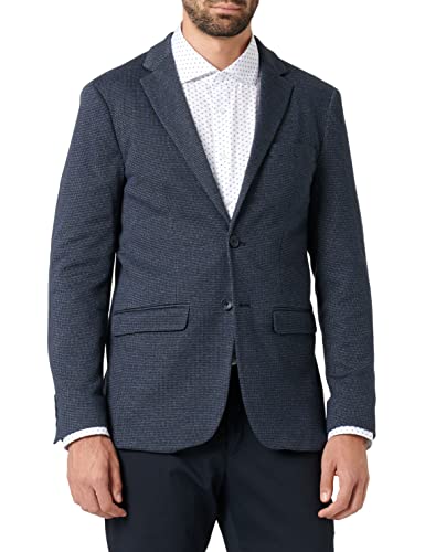 SELECTED HOMME Men's SLHSLIM-Oliver BLZ B NOOS Sakko, Navy Blazer/Pattern:Houndstooth, 50 Cover