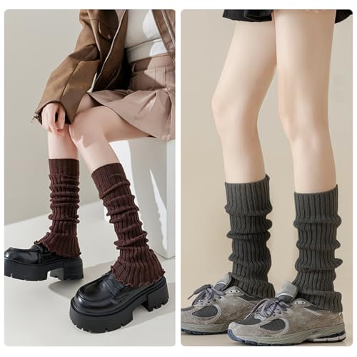 Image of 2 Pcs Leg Warmers Y2k, Leg Warmers, Y2k Accessories, Cute Kawaii Cream Legwarmers for Women Winter