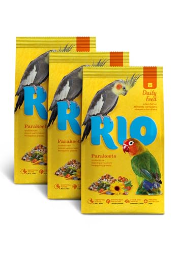 RIO Aliment Complet pour Grandes perruches | Pack de 3 | 3 x 500 g | Mélange spécialement composé de graines et de céréales sélectionnées, saines et...