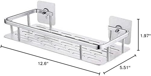 Miniatura 3 de TANGIST Estante montado en la pared estante de ducha adhesivo de aluminio para ducha, compatible con soporte de champú estante de cocina organizador