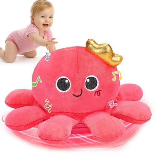 Image of Baby Toys 6-12 Months Musical Crawling & Walking Octopus Plush Light up Stuffed Animal Dancing 1 Year Old Girl Gifts Music Sensory Infant Toy 0-6 7 8 9 Months Learning Newborn Baby Girls Birthday Gift