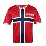 SINLEISI Norway Fan Soccer Jersey for 2026 World Cup Fan Soccer Jersey (Norway, Medium) White