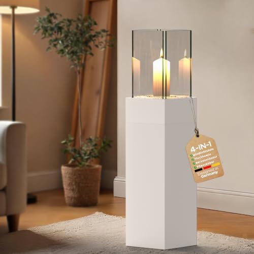 delemopure 4 IN 1 Windlichtsäule Hoch 89CM Garten Deko Windlicht...