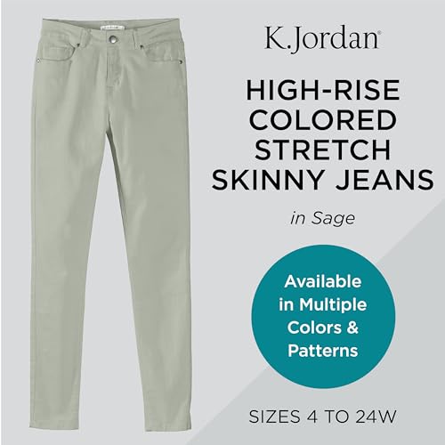 K Jordan Women's High-Rise Colored Stretch Skinny Jeans2